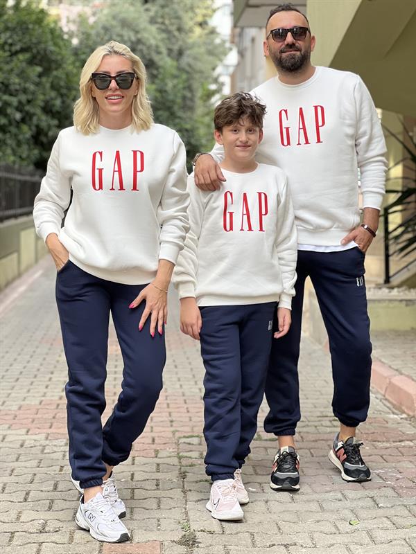 LONG BEYAZ GAP SWEATSHİRT