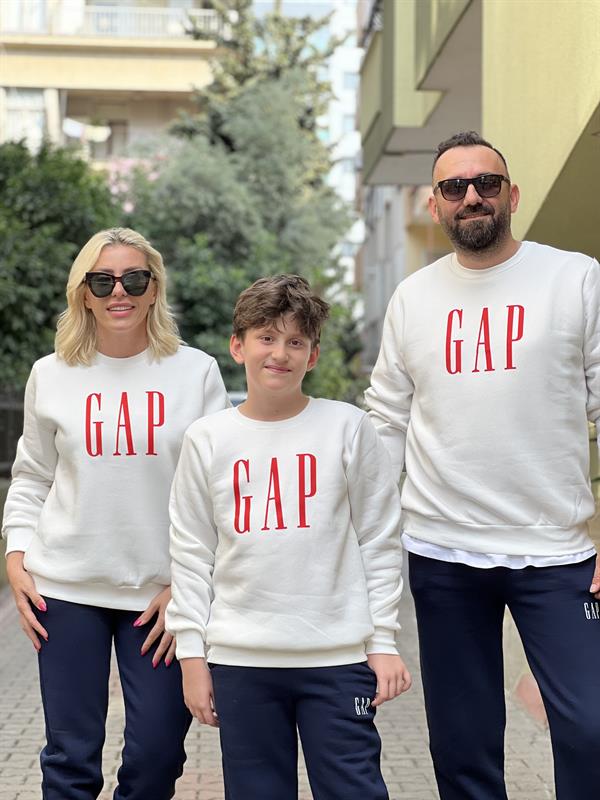 LONG BEYAZ GAP SWEATSHİRT