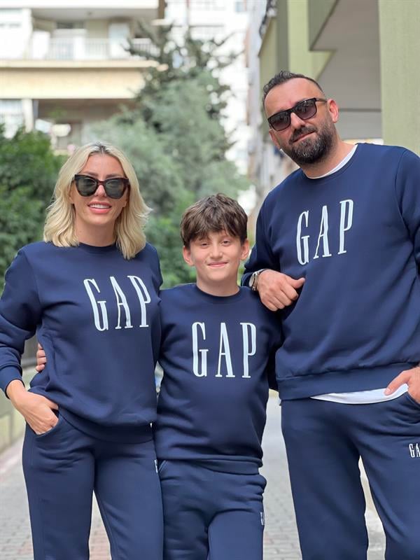 LONG LACİVERT GAP SWEATSHİRT