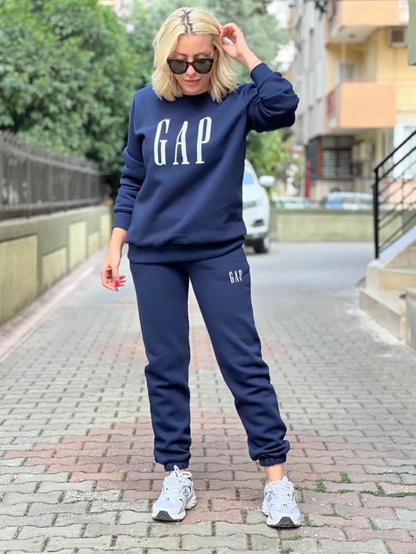 LONG LACİVERT GAP SWEATSHİRT