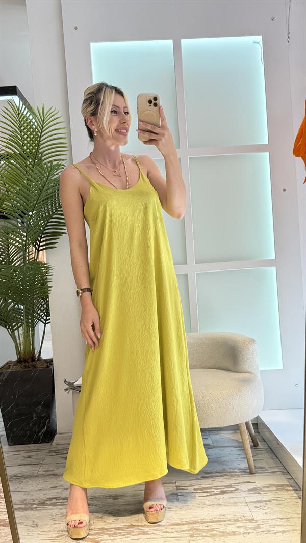 LOVATO  YEŞİL CREP ELBİSE