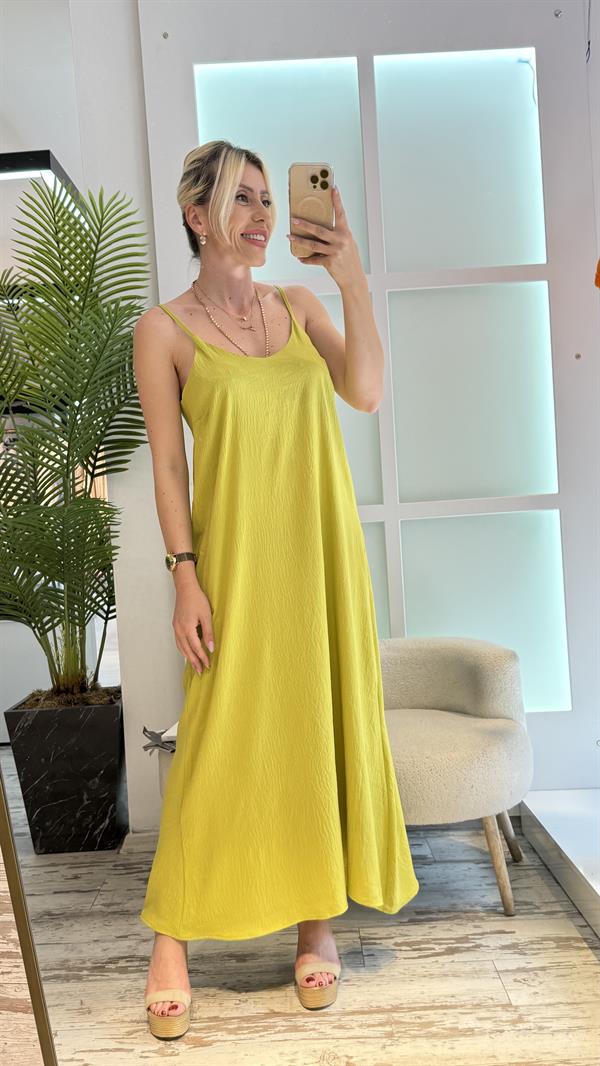 LOVATO  YEŞİL CREP ELBİSE