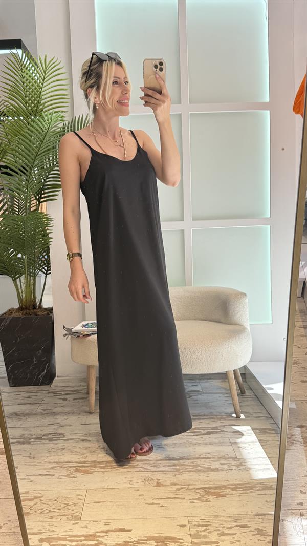 LOVATO SİYAH CREP ELBİSE