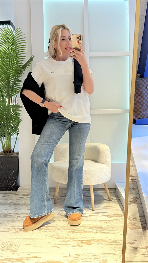 LUJO BEYAZ TSHRT 