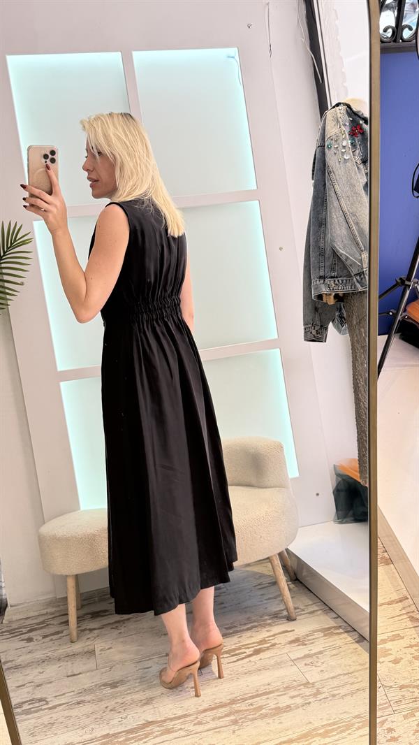 LUNEA  SİYAH GÖMLEK ELBİSE