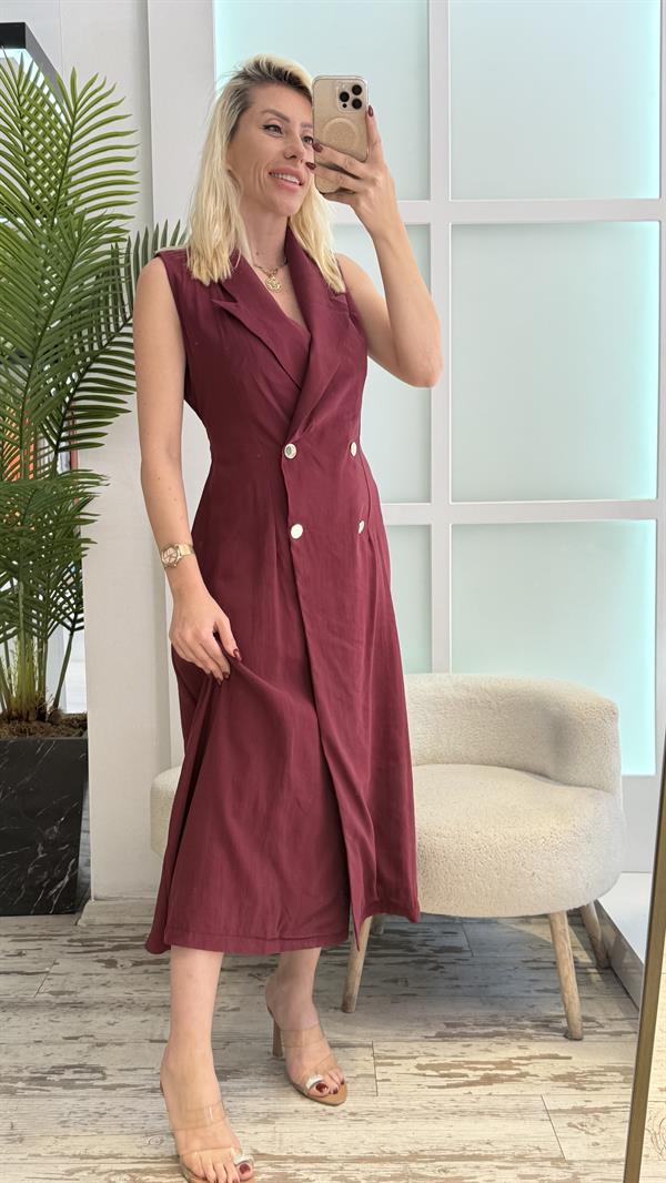 LUNEA BORDO GÖMLEK ELBİSE
