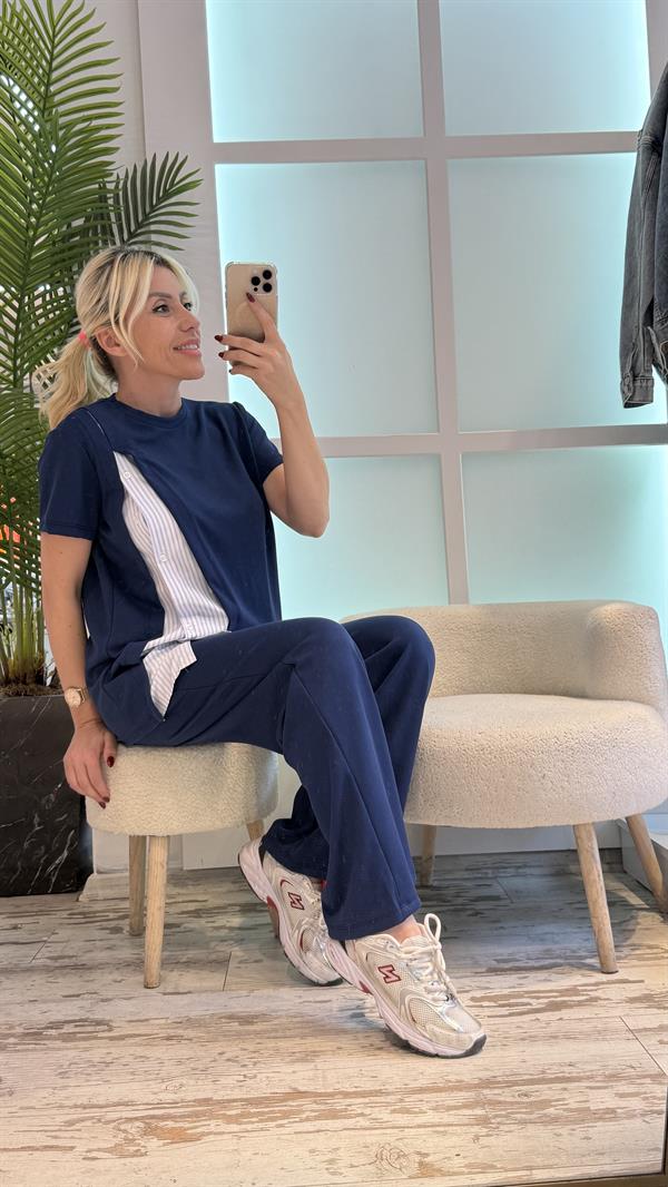 MARSS GÖMLEK DETAYLI LACİVERT TAKIM