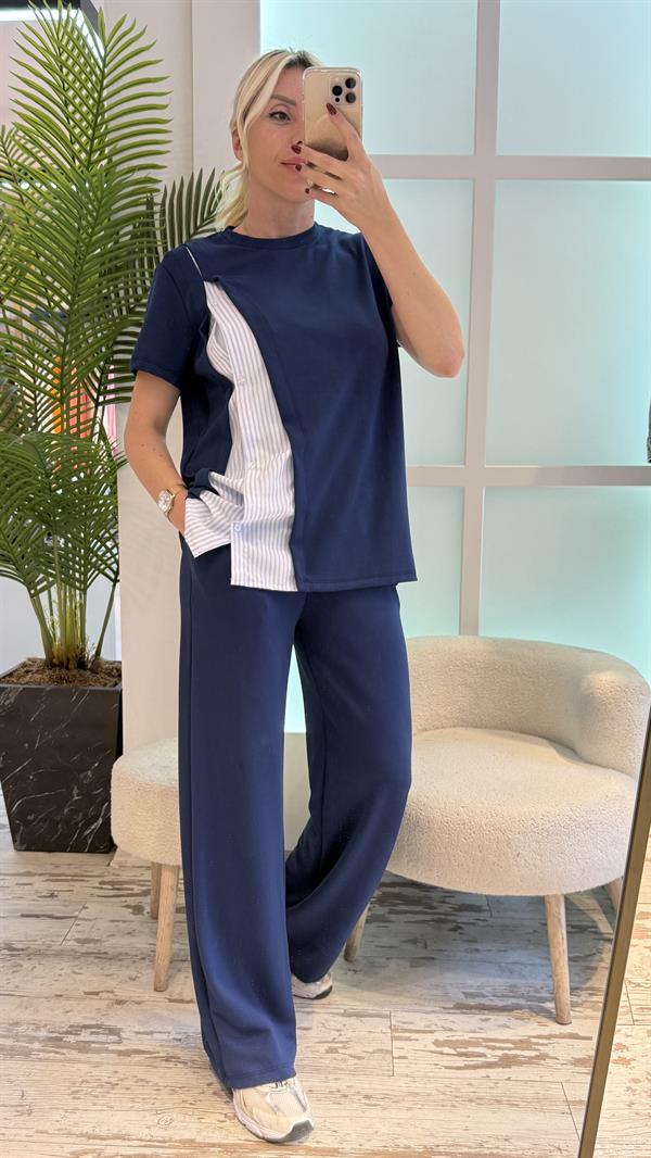 MARSS GÖMLEK DETAYLI LACİVERT TAKIM