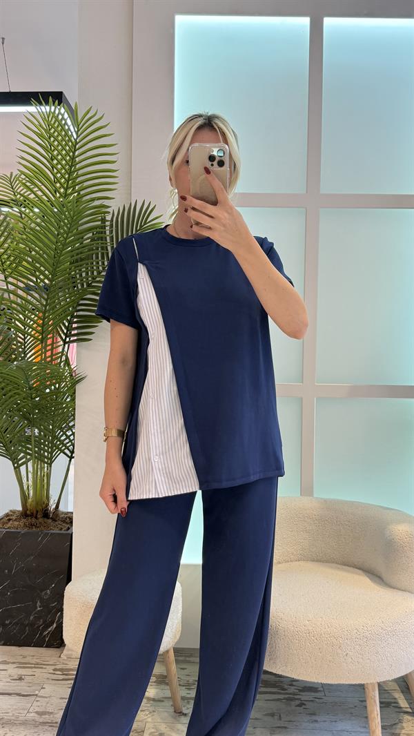 MARSS GÖMLEK DETAYLI LACİVERT TAKIM