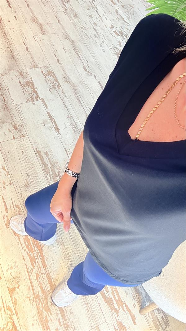 MARY LACİVERT TSHIRT