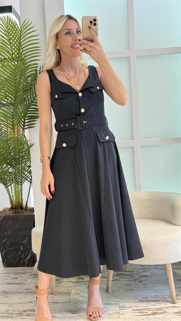 MATİ LACİVERT ELBİSE