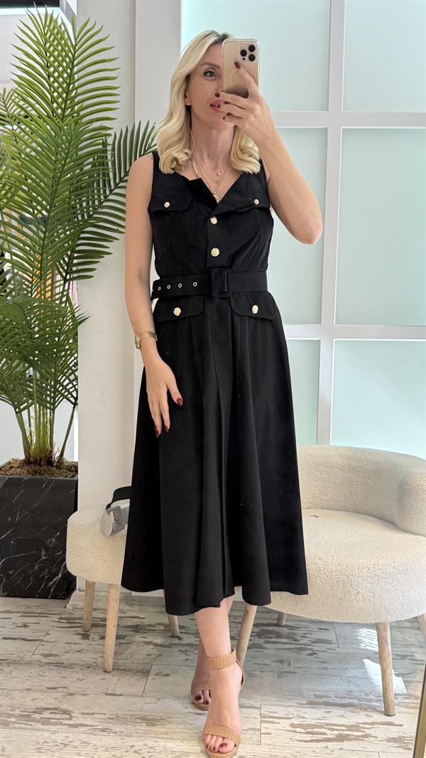 MATİ SİYAH ELBİSE