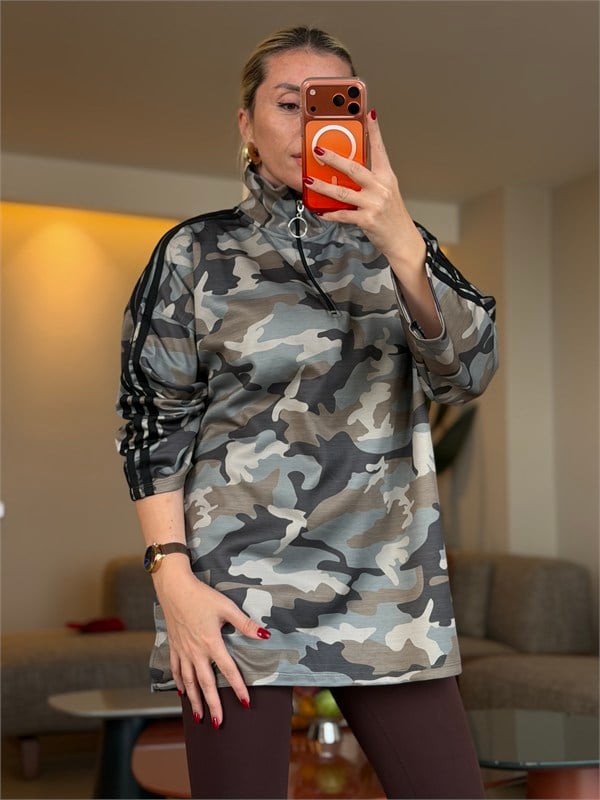 MERSİ KAMUFLAJ SWEATSHIRT 