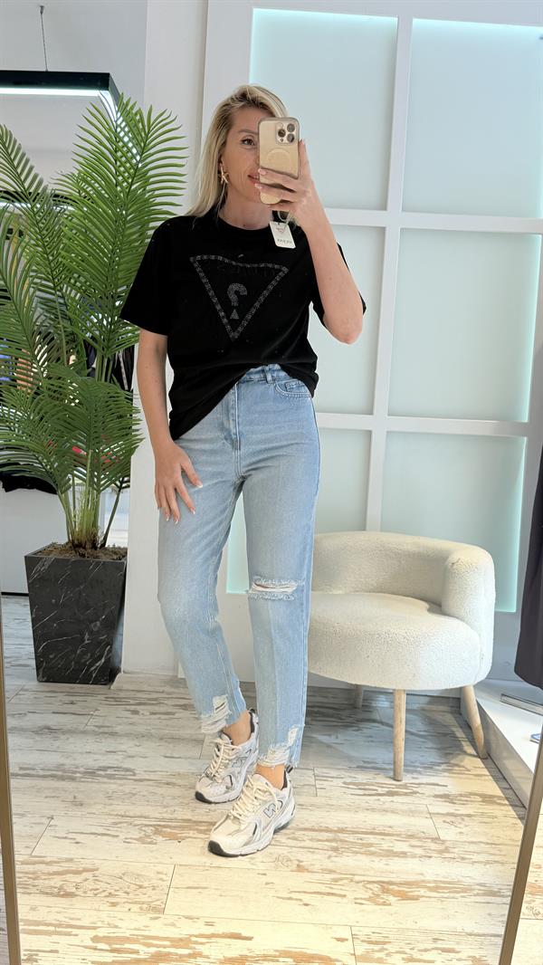 MİLA SİYAH TİŞÖRT