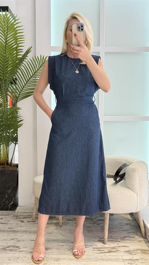 MİSHA SIRT DEKOLTELİ ELBİSE