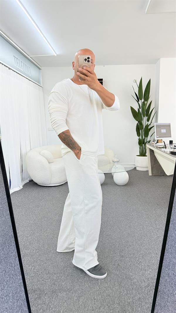 MİSSİLE ÜNİSEX BEYAZ EŞOFMAN TAKIMI