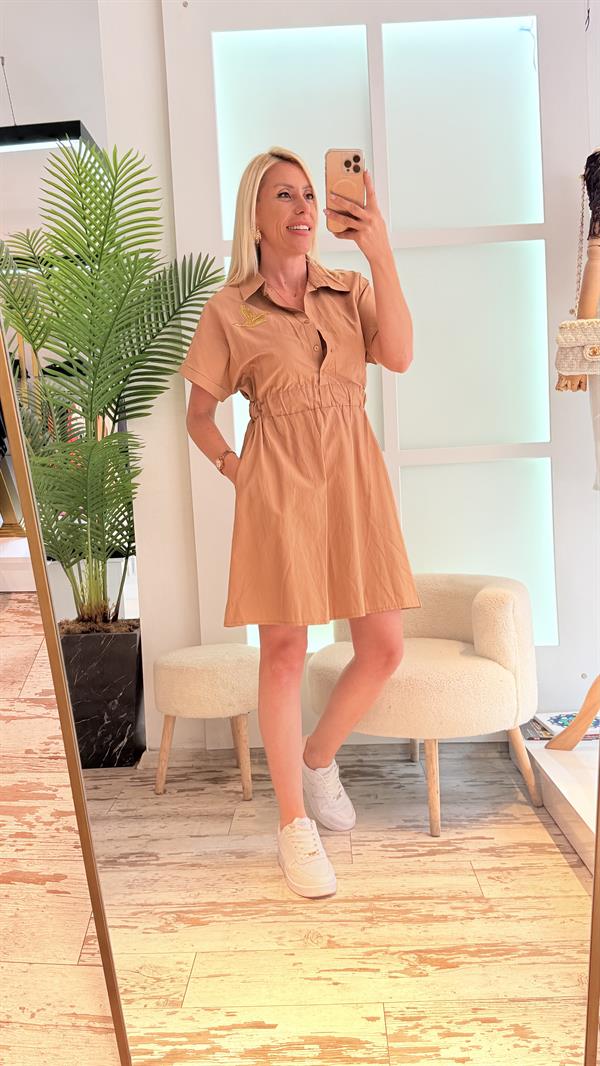 MİSY KAHVERENGİ ELBİSE 