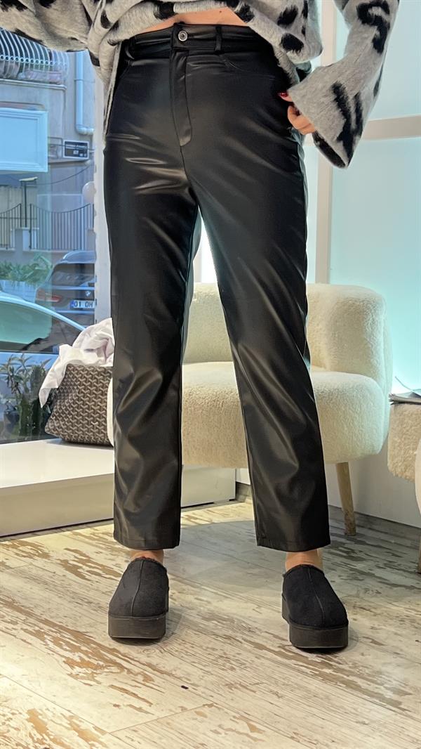 MIXY SİYAH DERİ PANTOLON