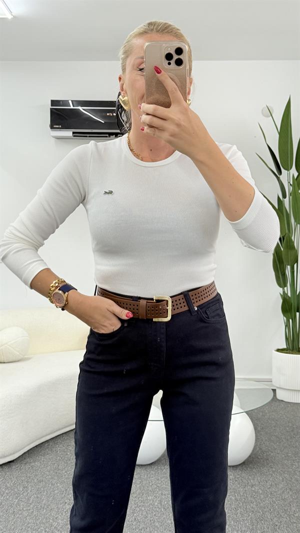 MORGAN BEYAZ FİTİLLİ BLUZ