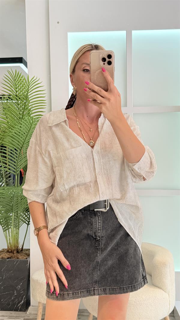 MUST VİZON BEYAZ GÖMLEK 