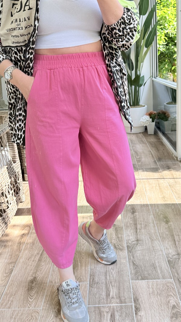 NERİS PEMBE ŞALVAR PANTOLON 