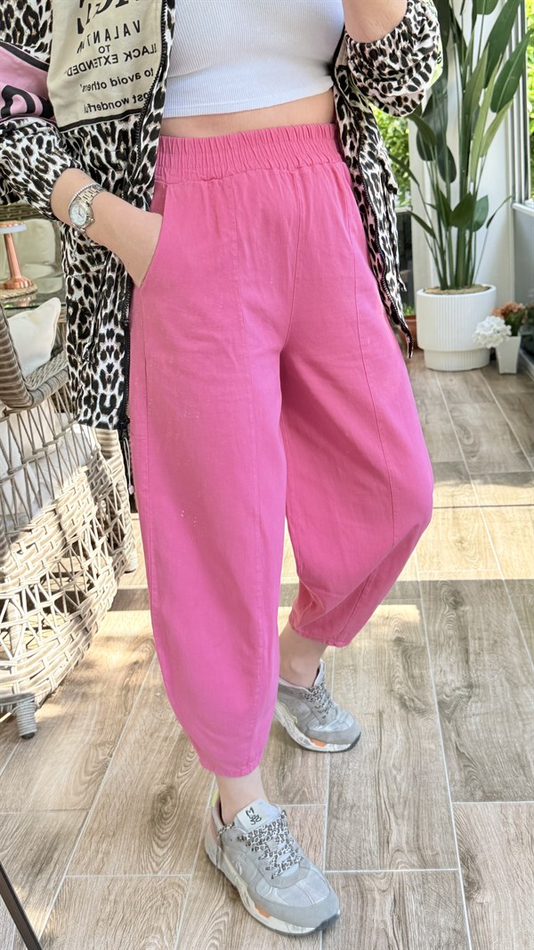NERİS PEMBE ŞALVAR PANTOLON 