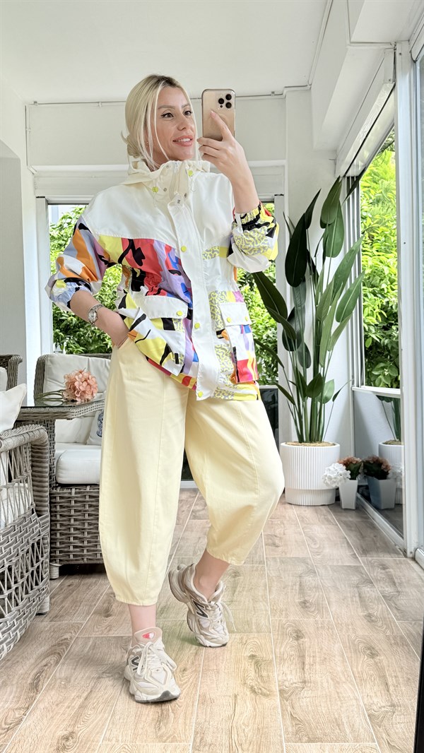 NERİS SARI ŞALVAR PANTOLON