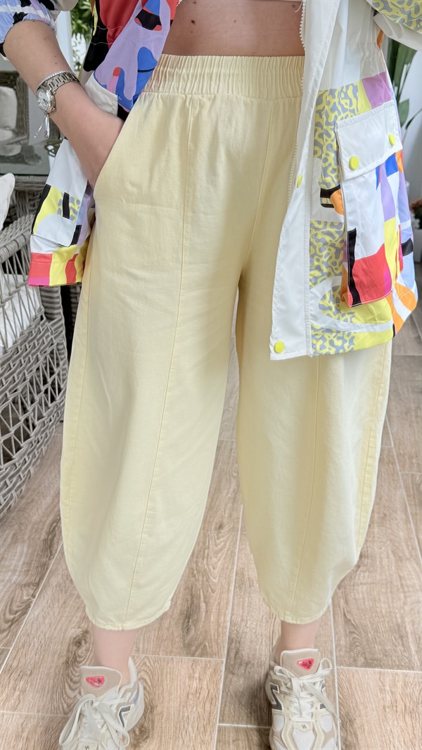 NERİS SARI ŞALVAR PANTOLON