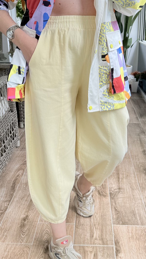 NERİS SARI ŞALVAR PANTOLON