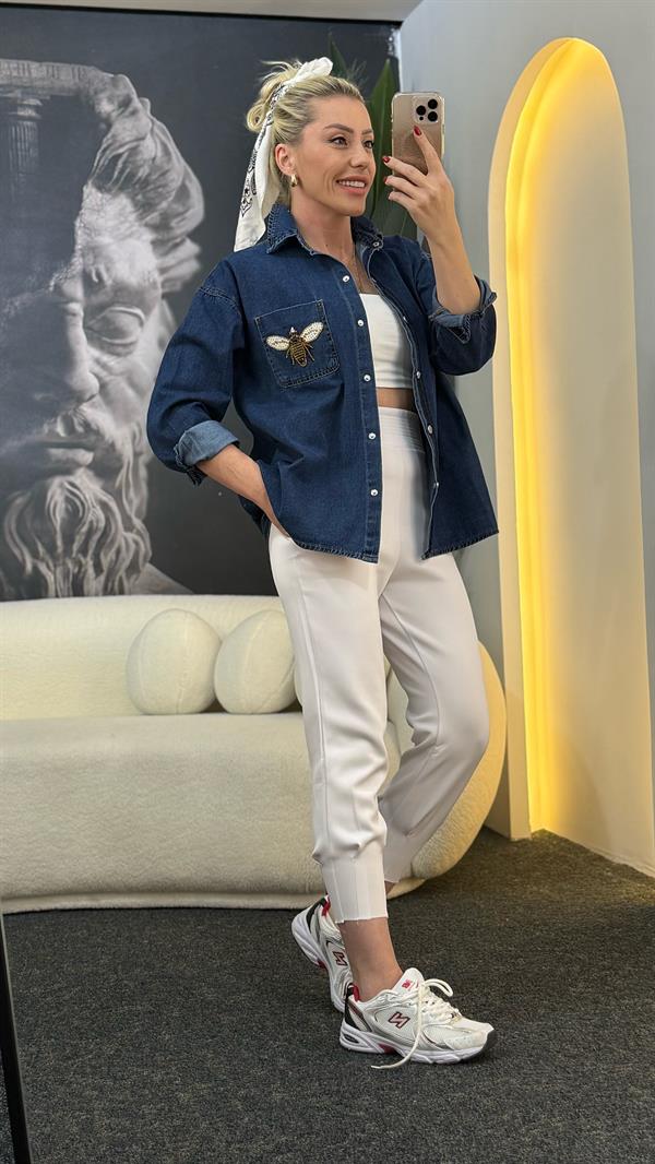 NİXİE TASARIM KOT GÖMLEK