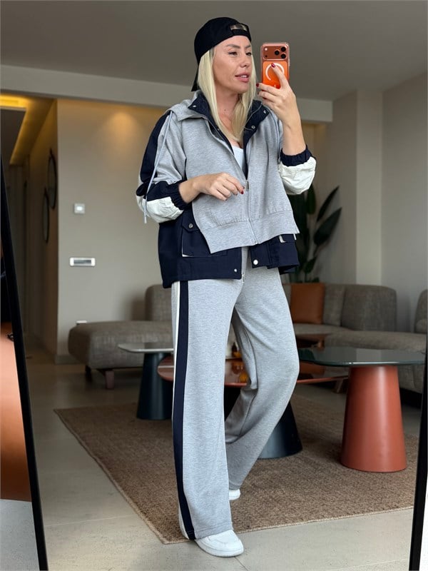 NOXSİ LACİVERT TASARIM TAKIM 