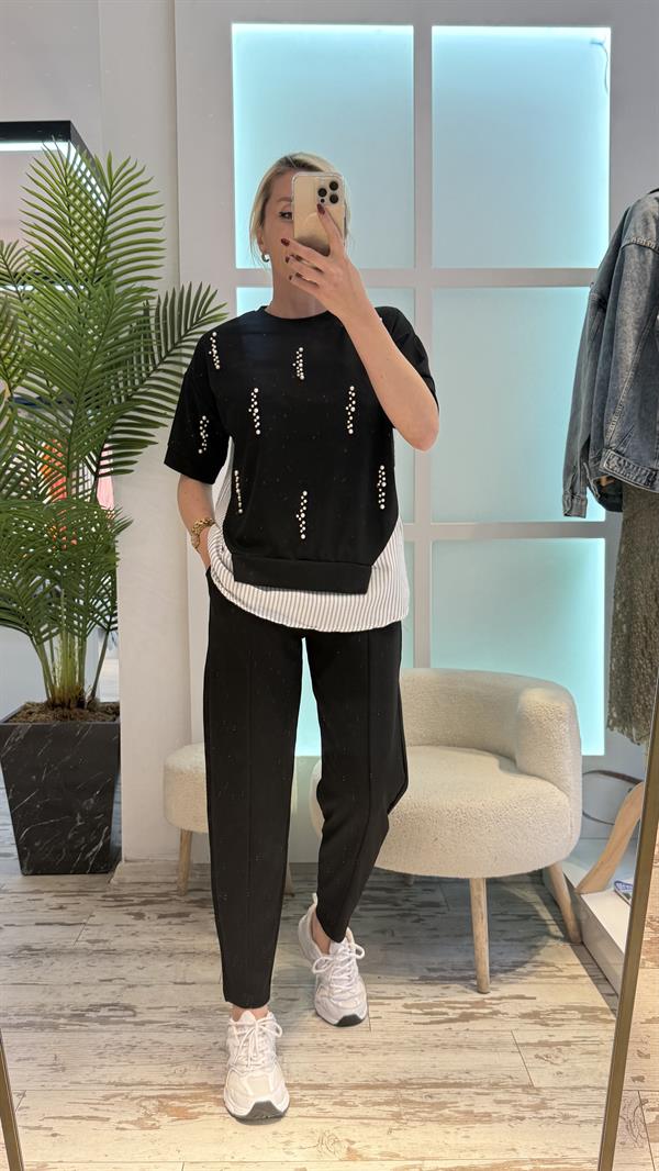 ONSRA SİYAH İNCİLİ TAKIM