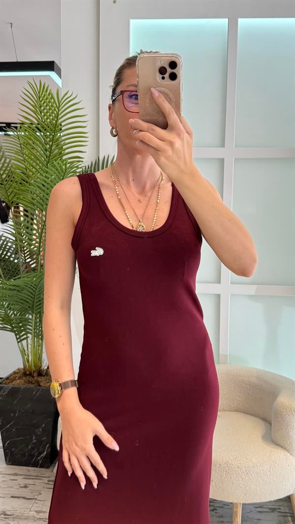 OPHELİA BORDO ELBİSE