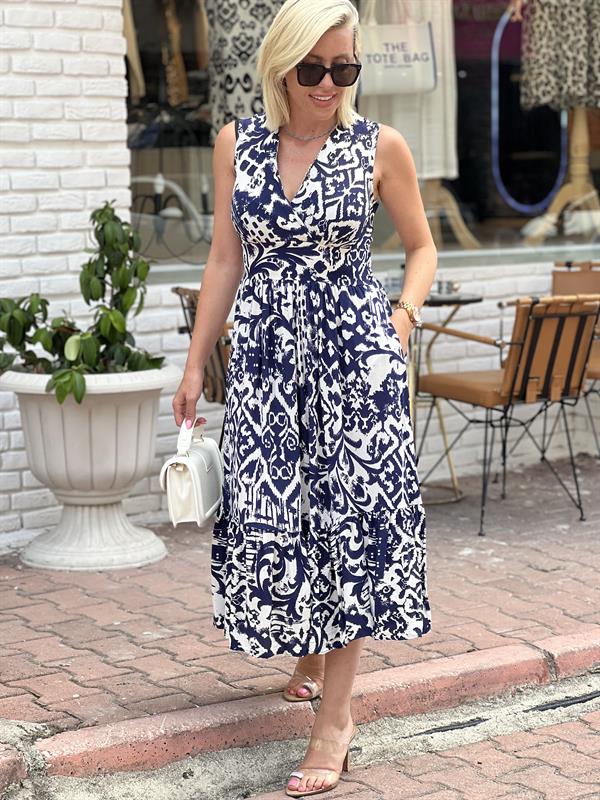 PANOPLY LACİVERT ELBİSE