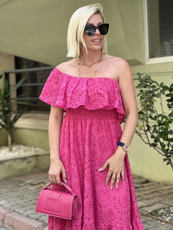 PEMBE FESTOON  ELBİSE 