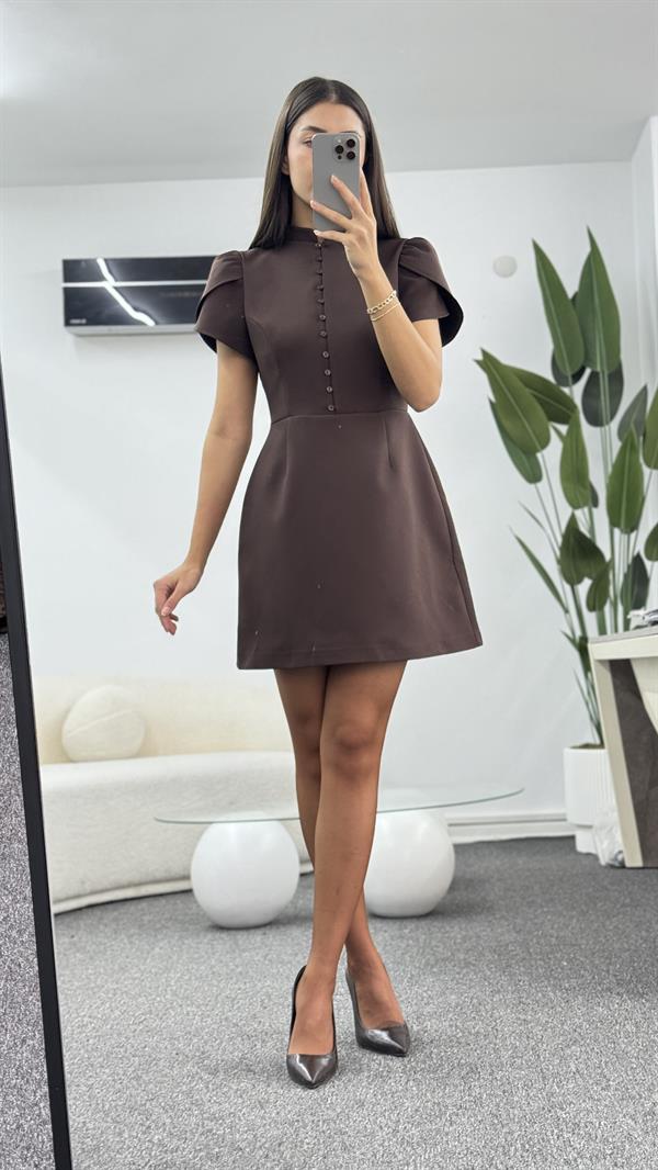 PERLA KAHVERENGİ ELBİSE 