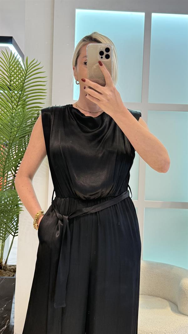 POLS SİYAH SATEN TULUM