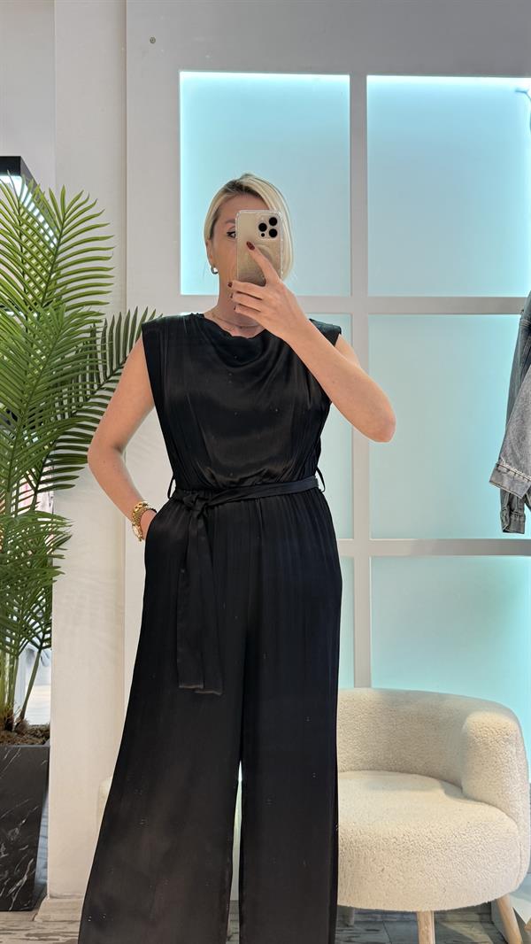 POLS SİYAH SATEN TULUM