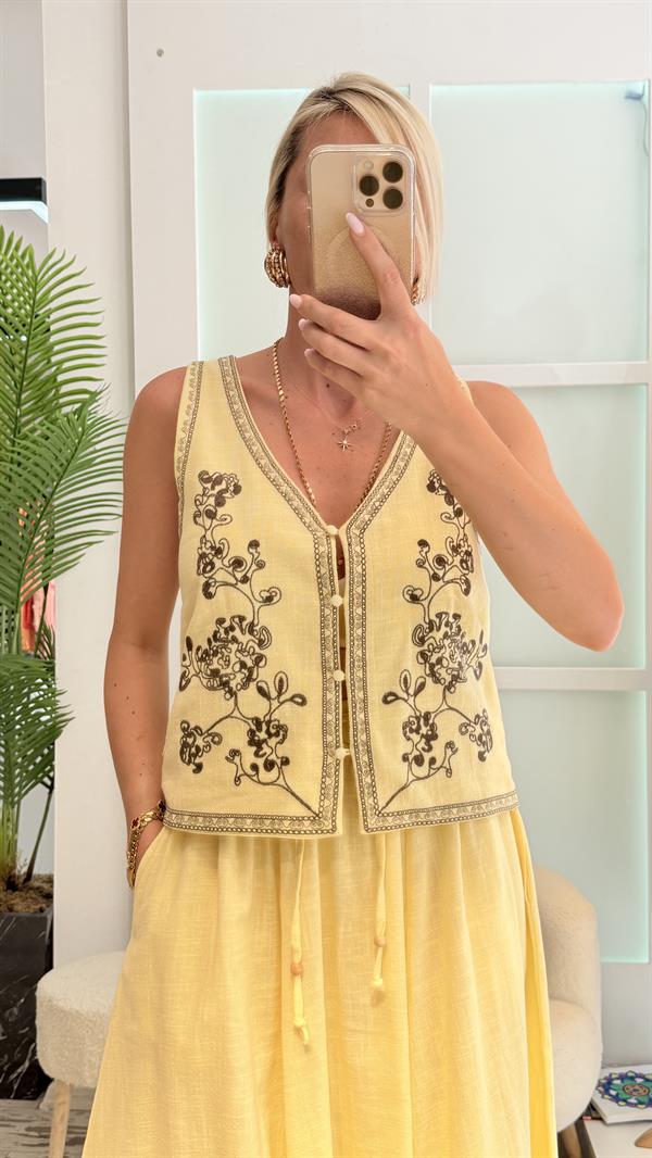 POLYS SARI ETEKLİ TAKIM