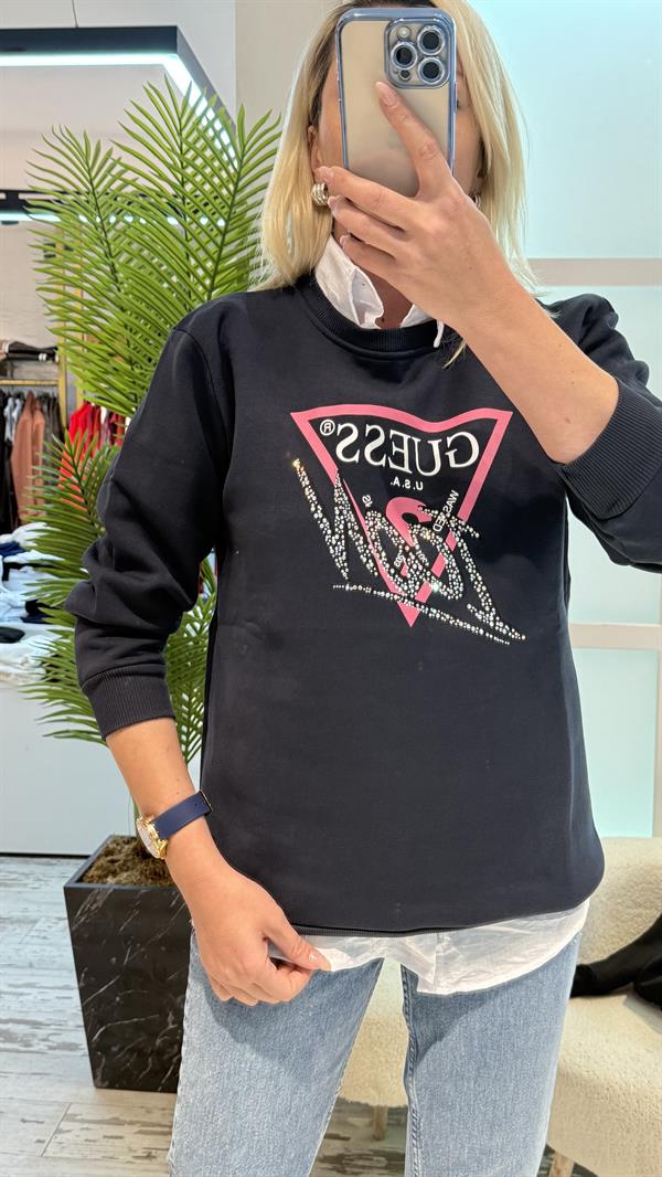 POPLY ANTRASİT TAŞLI SWEAT