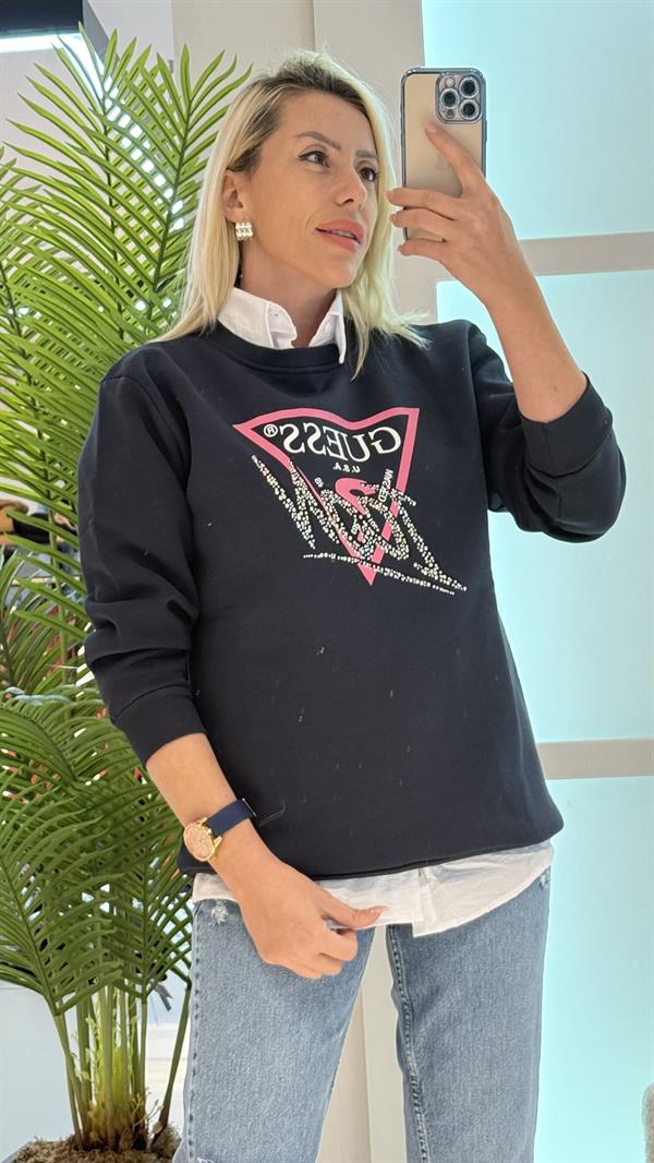 POPLY ANTRASİT TAŞLI SWEAT