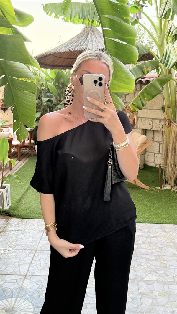 POPPY SİYAH VİSCON TAKIM 