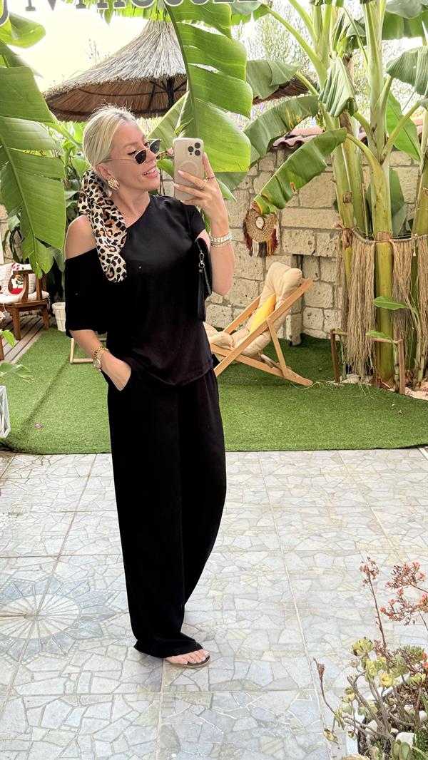 POPPY SİYAH VİSCON TAKIM 