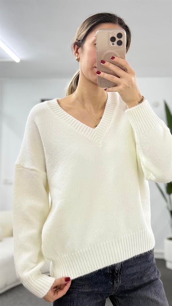 RENSA V YAKA BEYAZ KAZAK