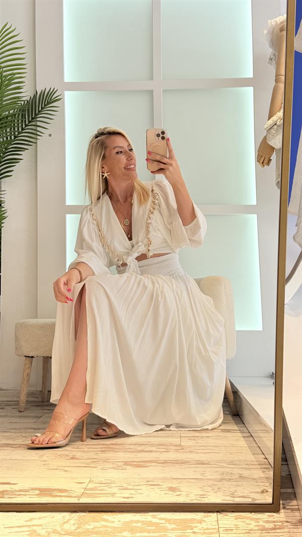 SALSH BEYAZ ETEKLİ TAKIM