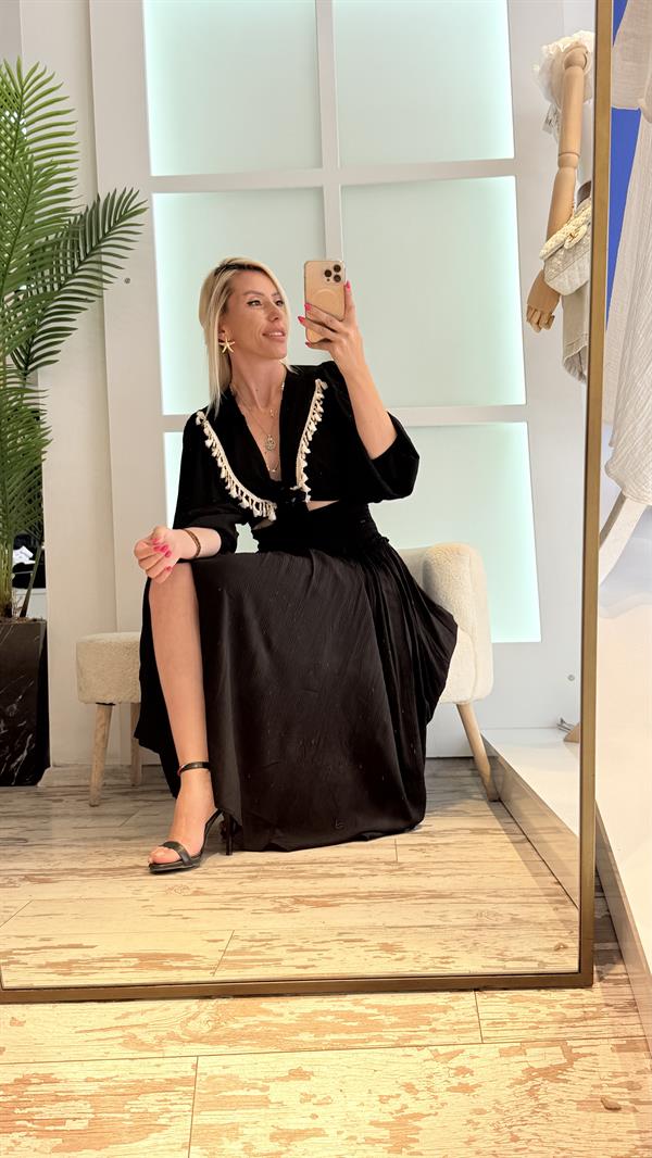 SALSH SİYAH ETEKLİ TAKIM