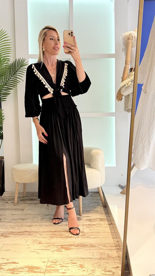 SALSH SİYAH ETEKLİ TAKIM