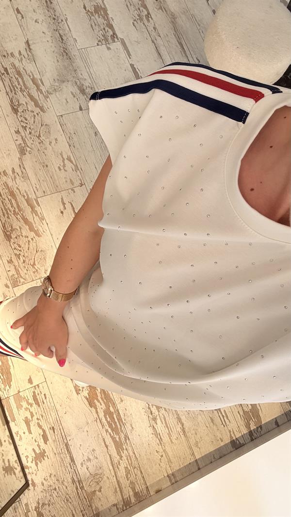 SİİRS BEYAZ TAŞLI ELBİSE 