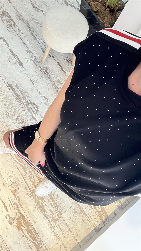 SİİRS SİYAH TAŞLI ELBİSE 