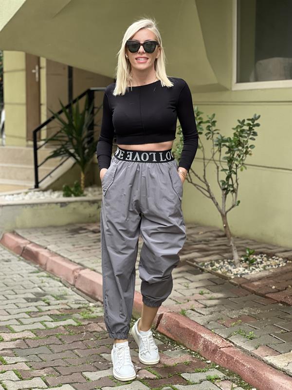 SİYAH CROP 